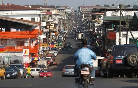 FILE PHOTO: A view of a street in Monrovia