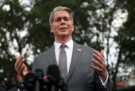Scott Bessent speaks the White House in Washington