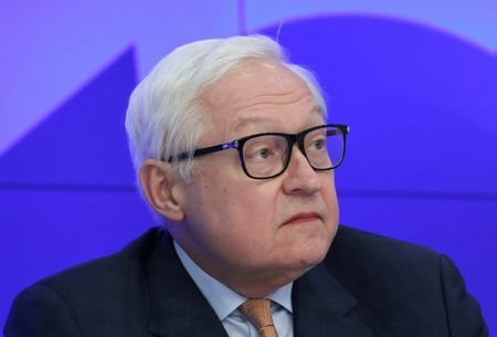 Russia's Deputy Foreign Minister Sergei Ryabkov holds a press conference