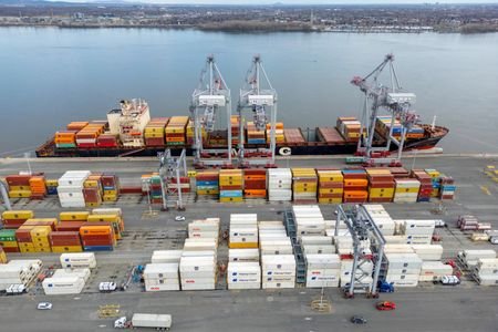 FILE PHOTO: Shipping containers at the Port of Montreal