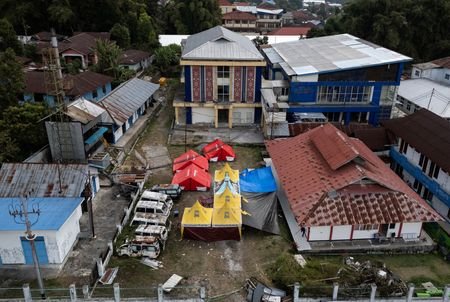Aftermath of an earthquake that struck off the coast of