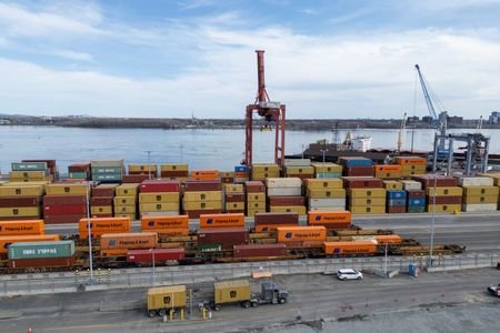 Shipping containers at the Port of Montreal