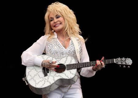 FILE PHOTO: Parton performs on the Pyramid Stage at Worthy