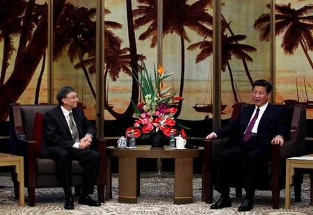 FILE PHOTO: China's President Xi Jinping speaks during a meeting