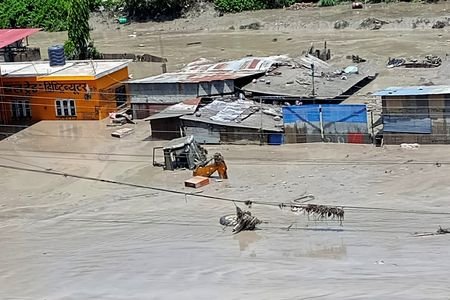 Flash flood in Galchhi, Nepal