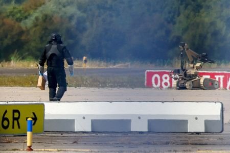 FILE PHOTO: Leipzig/Halle Airport after a drone was found near