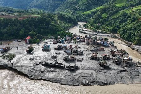 Aftermath of devastating floods in Trishuli