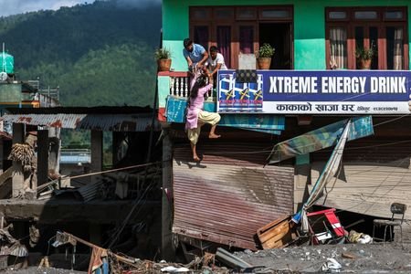 Aftermath of devastating flash floods and mudslides in Nepal