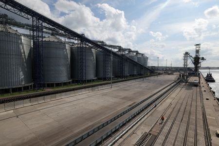 FILE PHOTO: A grain terminal at the Baltic port of