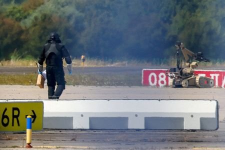 FILE PHOTO: Leipzig/Halle Airport after a drone was found near