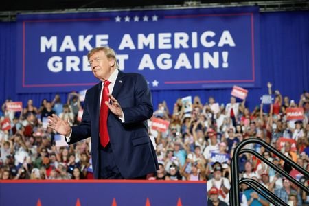 U.S. President Donald Trump attends campaign rally for U.S. Senator