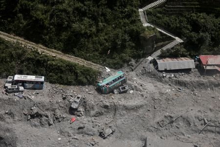 Aftermath of flash floods and mudslide in Nepal