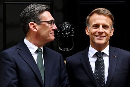 French President Emmanuel Macron visits London