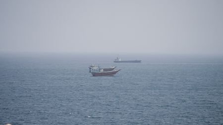 Vessels near the Strait of Hormuz, as seen from Musandam