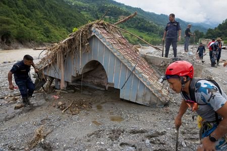 Aftermath of flash floods and mudslide in Nepal