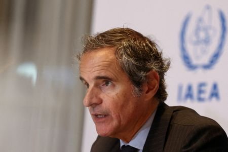 FILE PHOTO: IAEA Director General Grossi attends a press conference