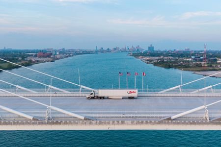 Gordie Howe International Bridge connecting Canada and the US