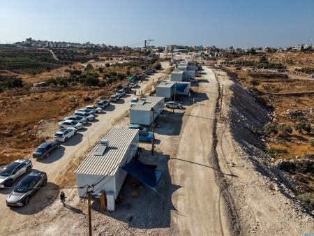 A drone view shows the new Israeli settlement of Maale