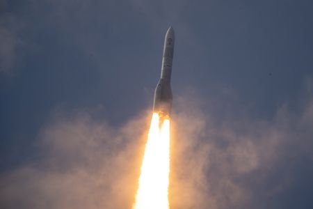 FILE PHOTO: Europe's Ariane 6 rocket takes off, in Kourou