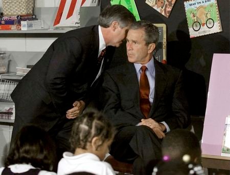 File photo of George Bush being notified of September 11th