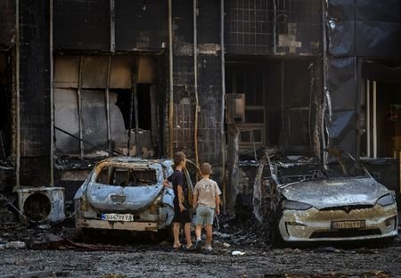 Russian drone attack in Chornomorsk