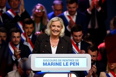 French far-right presidential candidate Marine Le Pen campaigns in Northern