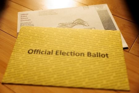 FILE PHOTO: Mail-in ballot illustration in Philadelphia