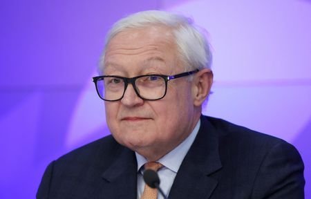 Russia's Deputy Foreign Minister Sergei Ryabkov holds a press conference