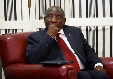 South African President Ramaphosa addresses the Press Club