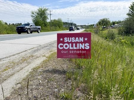 FILE PHOTO: Election signs for Republican Senator from Maine, Susan