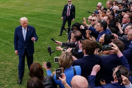 U.S. President Trump departs the White House for Florida, in
