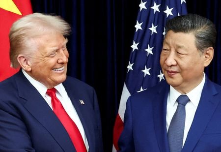 FILE PHOTO: U.S. President Donald Trump meets with Chinese President