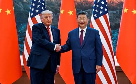 FILE PHOTO: U.S. President Donald Trump visits China