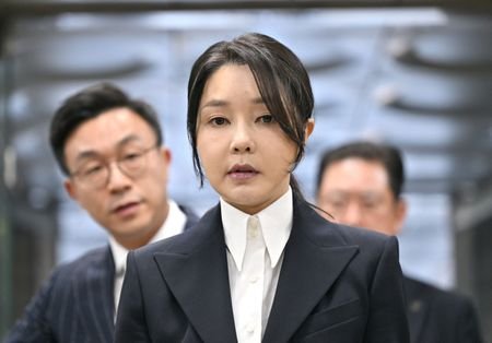 South Korea's former first lady Kim Keon Hee arrives at