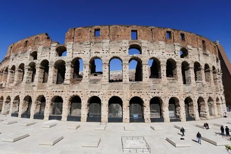 FILE PHOTO: The restored southern ambulatory areas of the Colosseum,
