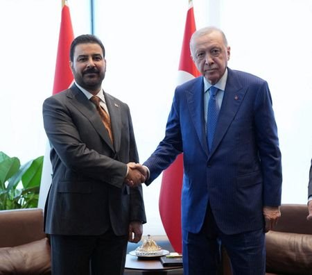 Iraqi Prime Minister Ali al-Zaidi meets with Turkey's President Recep