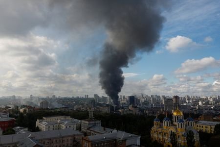 Aftermath of a Russian drone attack in Kyiv