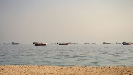 Vessels at the Strait of Hormuz, as seen from Musandam