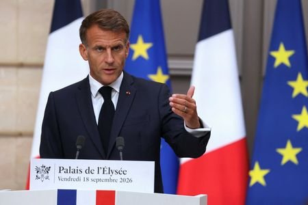France's President Emmanuel Macron attends a press conference in Paris