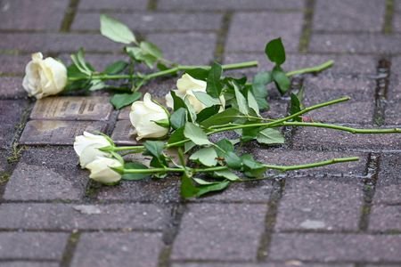 German President Steinmeier cleans Stolpersteine in Dorsten