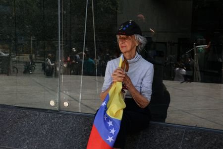Protest against Venezuelan interim President Delcy Rodriguez's visit to New