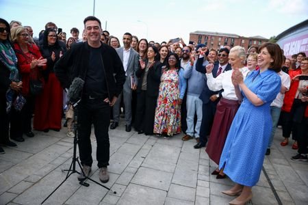 British PM Burnham attends Labour Party's annual conference, in Liverpool