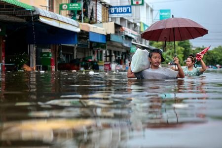 FILE PHOTO: Heavy rain in Bangkok