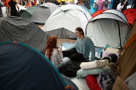 Protest against Spain's housing crisis, in Madrid