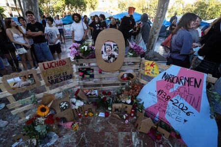 Demonstrators gather in response to a call from young people