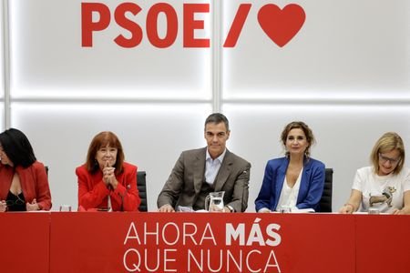 Spain's PM Sanchez chairs a meeting of the Socialist Party
