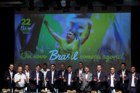 Brazilian presidential candidate Bolsonaro of the Liberal Party attends a