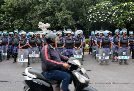 Protest demanding the resignation of India's Chief Election Commissioner Gyanesh