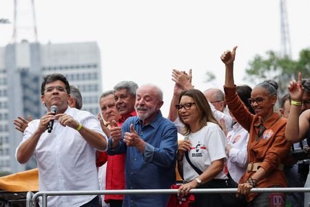 Rallying in Sao Paulo, presidential candidates seek votes and political support
