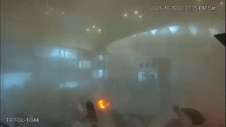 Surveillance footage shows the moment of the attack at King
